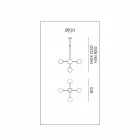 Candeeiro de Suspensão 5 Luzes em Latão e Vidro Natural - Molecola by Il Fanale Viadurini