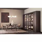 Candeeiro de Suspensão 8 Luzes em Latão e Vidro Natural - Molecola by Il Fanale Viadurini