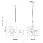 Candeeiro de Suspensão 9 Luzes Design em Alumínio Branco ou Preto - Celio Viadurini