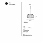 Luminária de suspensão pintada em aço, Ø90xh.53xl.cavo100cm, Gioia Viadurini