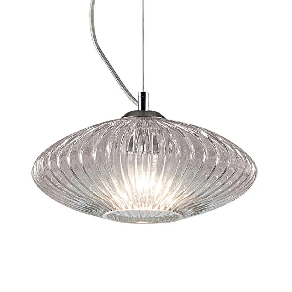 Candeeiro de suspensão de vidro soprado feito à mão em Veneza - Dafne Viadurini