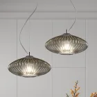 Candeeiro de suspensão de vidro soprado feito à mão em Veneza - Dafne Viadurini