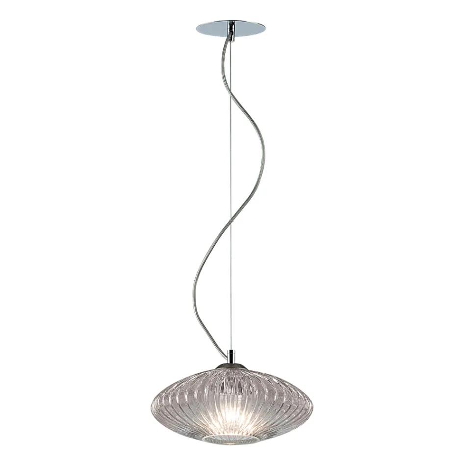 Candeeiro de suspensão de vidro soprado feito à mão em Veneza - Dafne Viadurini