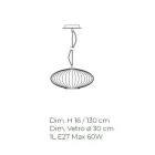 Candeeiro de suspensão de vidro soprado feito à mão em Veneza - Dafne Viadurini