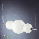 Lâmpada de suspensão artesanal em vidro veneziano em camadas - Júpiter Viadurini