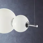 Lâmpada de suspensão artesanal em vidro veneziano em camadas - Júpiter Viadurini