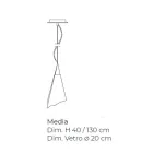 Candeeiro de suspensão de vidro soprado artesanal veneziano - Chrystal Viadurini