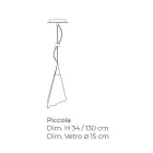 Candeeiro de suspensão de vidro soprado artesanal veneziano - Chrystal Viadurini