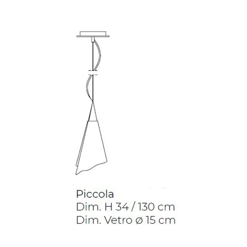 Candeeiro de suspensão de vidro soprado artesanal veneziano - Chrystal Viadurini
