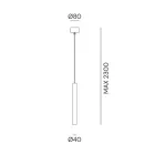 Luz pingente cilíndrica Girasoli Ø4 Il Fanale, fabricada na Itália Viadurini