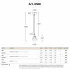 Lâmpada pingente Impermeabilização de latão e vidro branco Viadurini