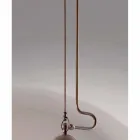 Lâmpada pingente Impermeabilização de latão e vidro branco Viadurini