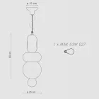 Luminária de Suspensão com 3 Elementos de Formatos Diferentes Made in Italy - Bumbum Viadurini