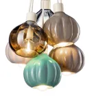 Candeeiro de Suspensão com 6 Elementos em Cerâmica e Vidro Fabricado em Itália - Afoxe Viadurini