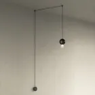 Luminária Pendente com Cilindros de Vidro Canneté Fabricada na Itália - Oris Viadurini