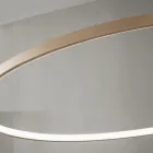 Luminária pendente com luz LED redonda horizontal em metal - Mulberry Viadurini