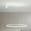 Luminária pendente com luz LED redonda horizontal em metal - Mulberry