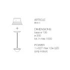 Lâmpada de suspensão com abajur de poliéster Made in Italy - Toscot Junction Viadurini