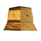 Lâmpada de suspensão com abajur de poliéster Made in Italy - Toscot Junction Viadurini