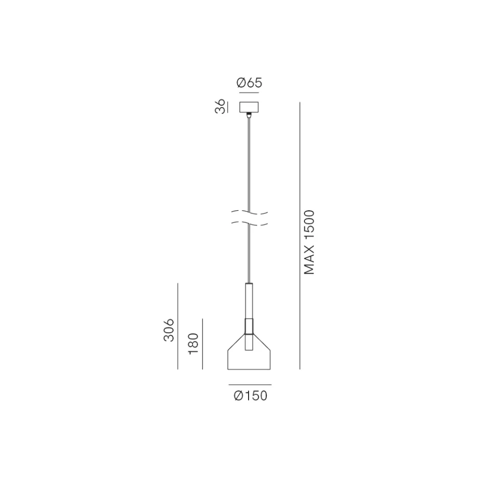 Candeeiro de Suspensão com Vidro em Vários Formatos Fabricado em Itália - Sintonia Viadurini