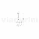 Lâmpada de suspensão ao ar livre em alumínio branco feito Itália, Anusca Viadurini