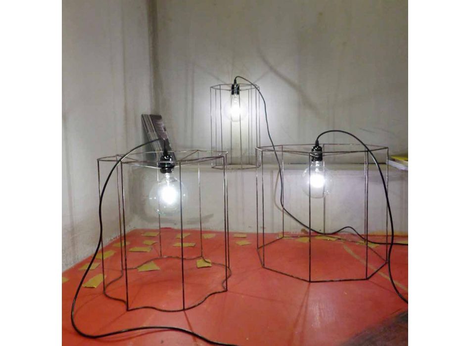 Suspensão / luminária de design com gaiola Cigno Viadurini
