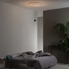 Lâmpada de suspensão com design de gesso branco e alumínio preto 1 cone - Tesera Viadurini