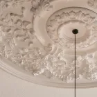 Lâmpada de suspensão com design de gesso branco e alumínio preto 1 cone - Tesera Viadurini