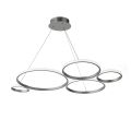 Lâmpada suspensa de design para sala de estar em prata ou metal dourado - Olimpo