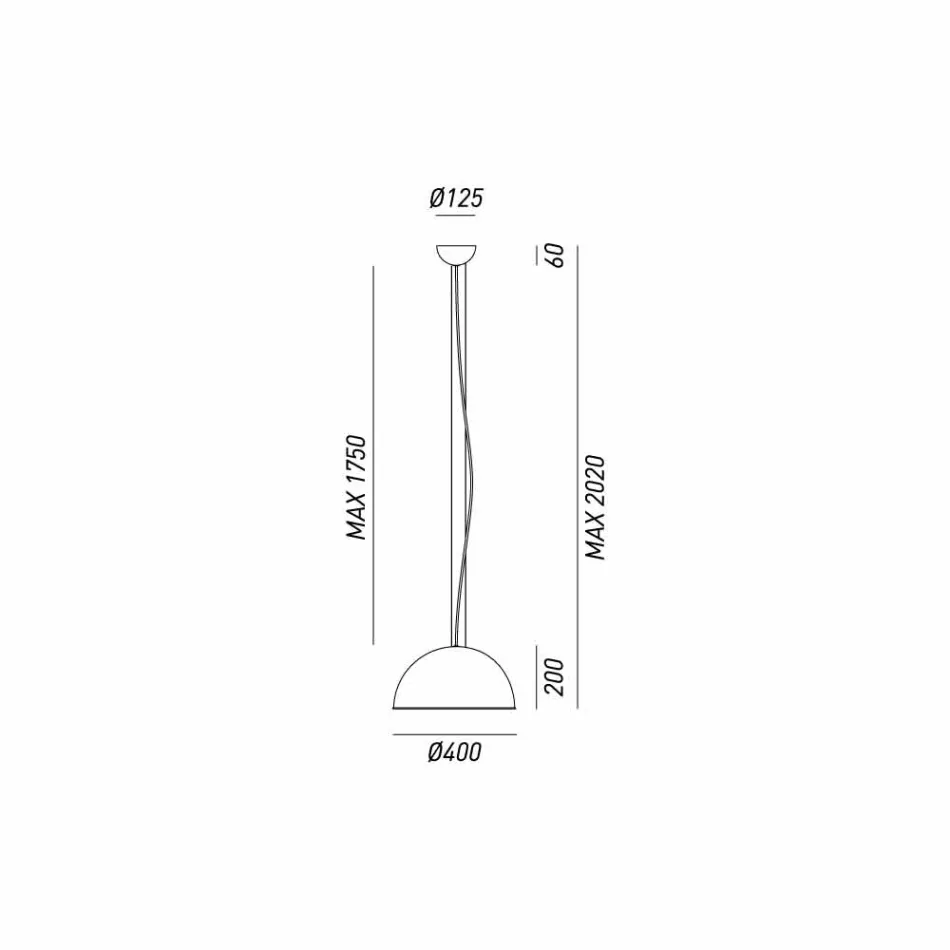 Candeeiro suspenso de design rústico Ø40 cm Galileo Il Fanale Viadurini