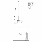Candeeiro de Suspensão Design em Metal Brilhante Fabricado na Itália - Donatina Viadurini
