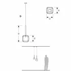 Candeeiro de Suspensão Design em Metal Brilhante Fabricado na Itália - Donatina Viadurini