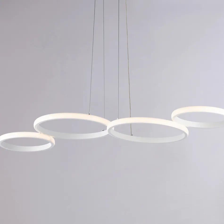 Aldebaran - Luminária pendente de design em vidro e metal, fabricada na Itália. Viadurini