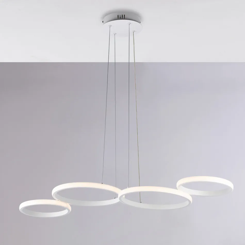 Aldebaran - Luminária pendente de design em vidro e metal, fabricada na Itália. Viadurini