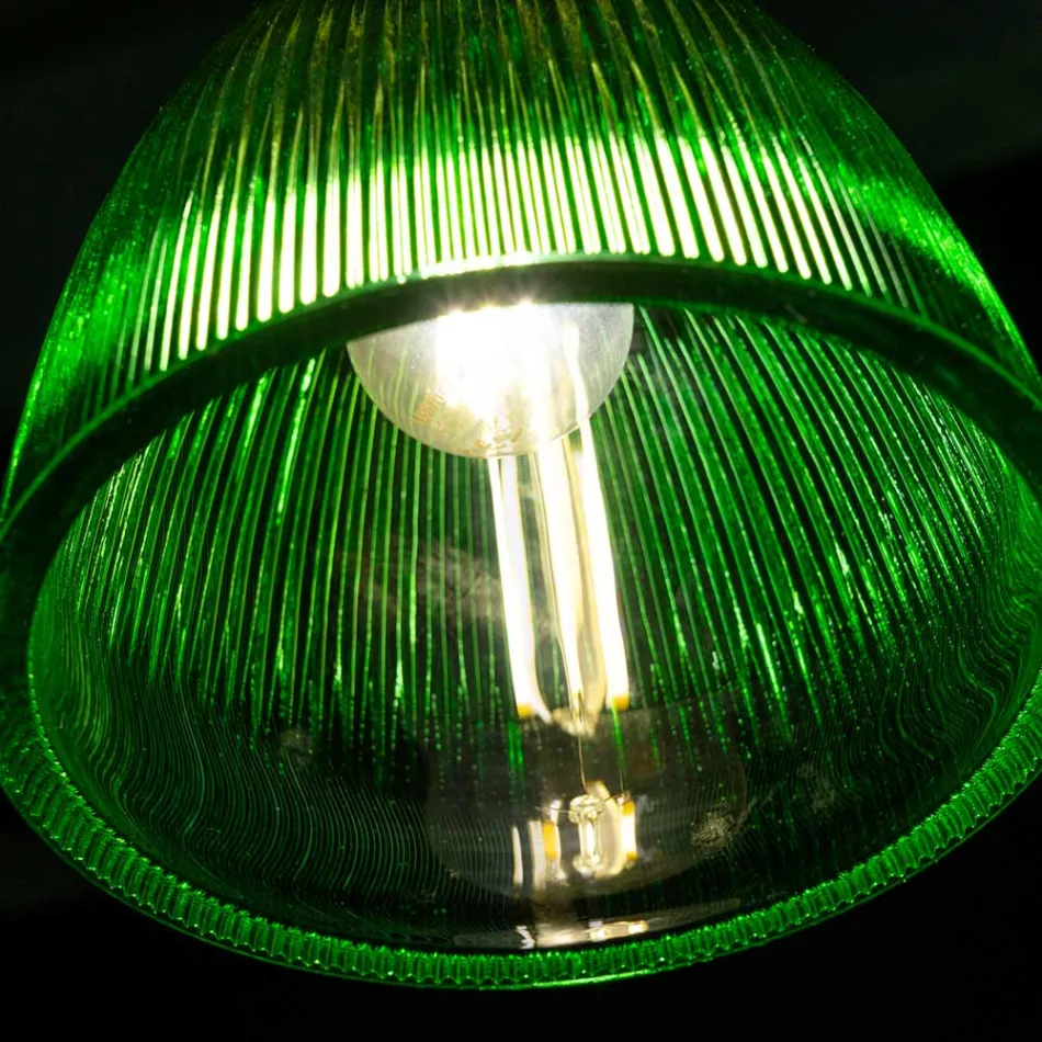 Candeeiro suspenso design em vidro veneziano fabricado na Itália - Safira Viadurini