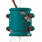 Lâmpada de suspensão trabalhada design urbano Edith Ferroluce Viadurini