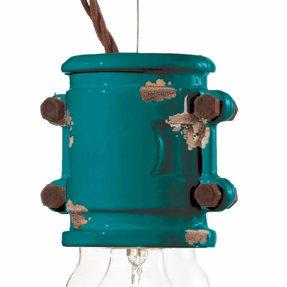 Lâmpada de suspensão trabalhada design urbano Edith Ferroluce Viadurini