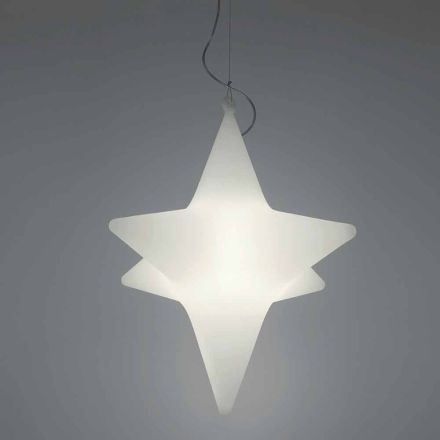 Lâmpada de suspensão LED em formato de estrela projetada por Slide - Sirio Viadurini