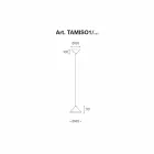 Luminária pendente em aço inoxidável e cerâmica - Tamiso Aldo Bernardi Viadurini
