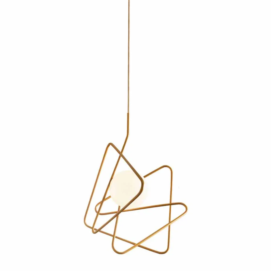 Pendente em aço moderno Ø60xh.60xL.cavo200cm, Adele Viadurini