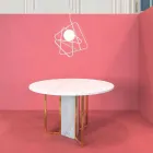 Pendente em aço moderno Ø60xh.60xL.cavo200cm, Adele Viadurini