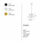 Pendente em aço moderno Ø60xh.60xL.cavo200cm, Adele Viadurini