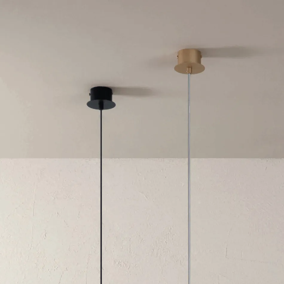 Candeeiro de Suspensão em Alumínio Pintado a Pó e Cabo Ajustável - Buxus Viadurini