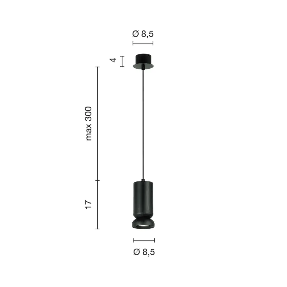 Candeeiro de Suspensão em Alumínio Pintado a Pó e Cabo Ajustável - Buxus Viadurini