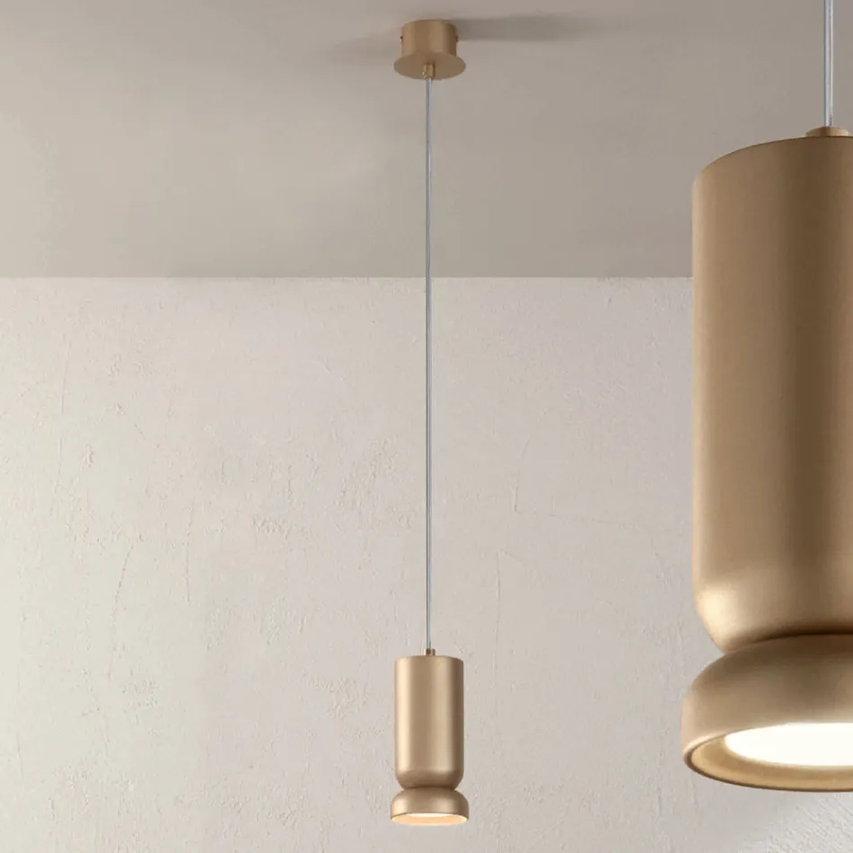 Candeeiro de Suspensão em Alumínio Pintado a Pó e Cabo Ajustável - Buxus Viadurini