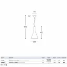 Candeeiro suspenso em betão Funnel Aldo Bernardi Viadurini