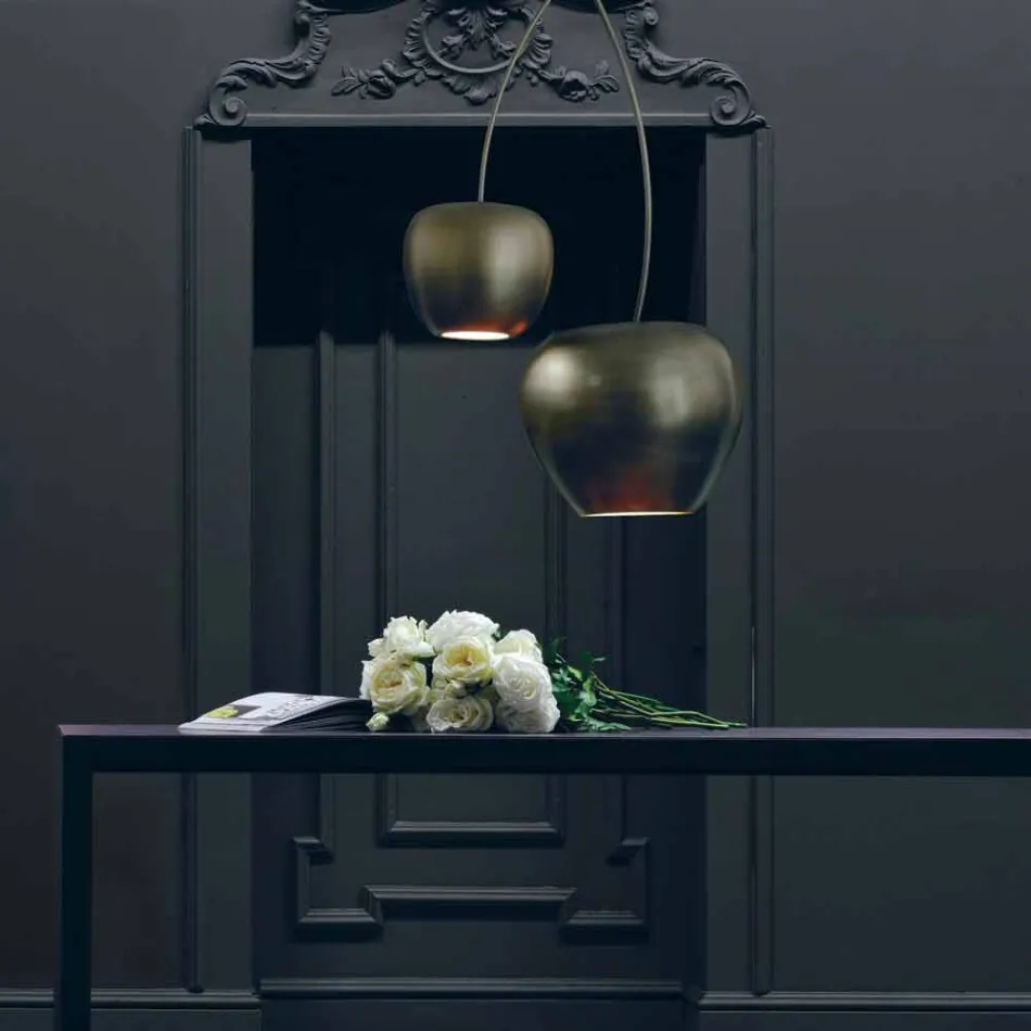 Lâmpada suspensa de cerâmica em forma de cereja feita na Itália - cereja Viadurini