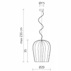 Lâmpada de suspensão em Design de cerâmica branca brilhante em 4 formas - Oasis Viadurini