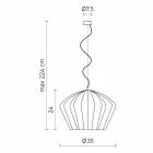 Lâmpada de suspensão em Design de cerâmica branca brilhante em 4 formas - Oasis Viadurini