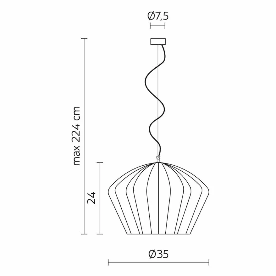 Lâmpada de suspensão em Design de cerâmica branca brilhante em 4 formas - Oasis Viadurini